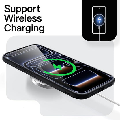 iPhone 17 Pro Max Hülle, ultradünn matt mit Kameraschutz, Schwarz