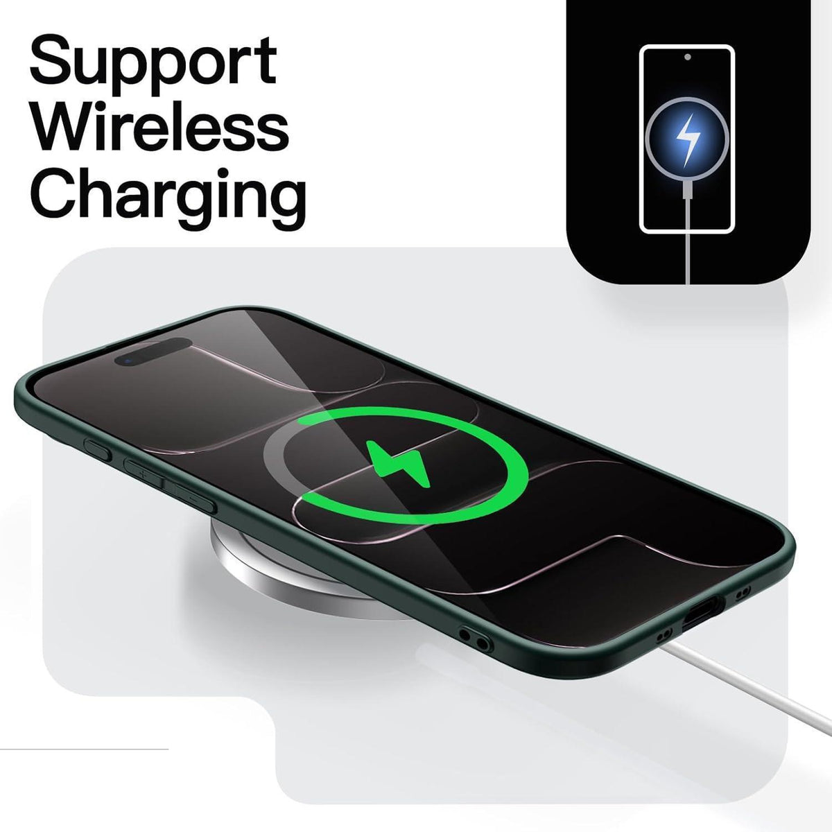 Dünne Handyhülle für iPhone 17 Air, Nachtgrün