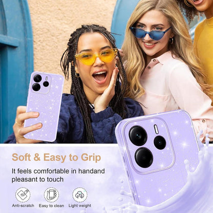 Glitzer Handyhülle für Xiaomi Redmi Note 14 4G EU, Lila
