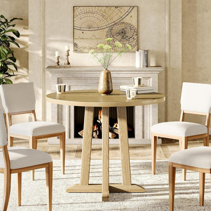 Runder Esstisch Holz 80cm – Perfekt für 2-4 Personen