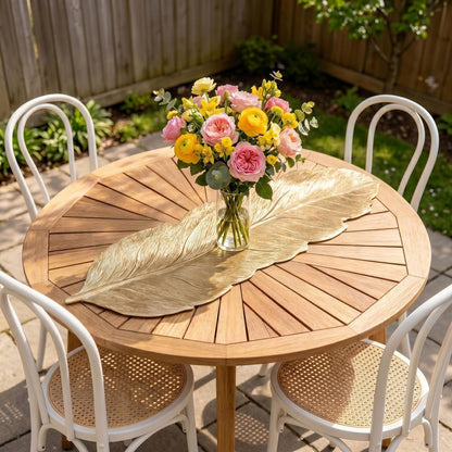 Tischläufer Goldene Blätter 90 cm Vinyl