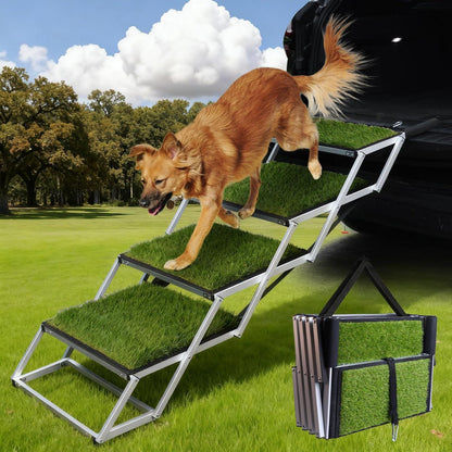 Hundetreppe Auto – 4 Stufen, Breit & Klappbar