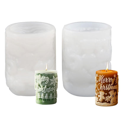 2x Kerzenform Weihnachten - Schneemann & Weihnachtsbaum Silikon