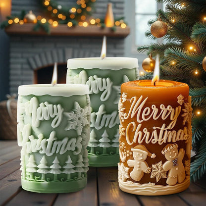 2x Kerzenform Weihnachten - Schneemann & Weihnachtsbaum Silikon