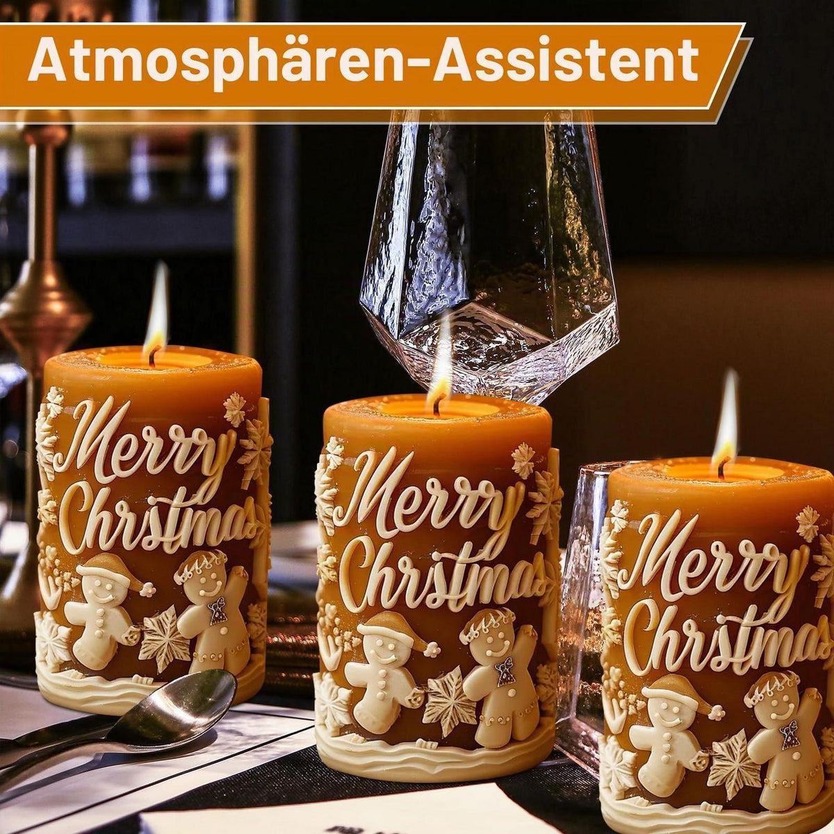 2x Kerzenform Weihnachten - Schneemann & Weihnachtsbaum Silikon
