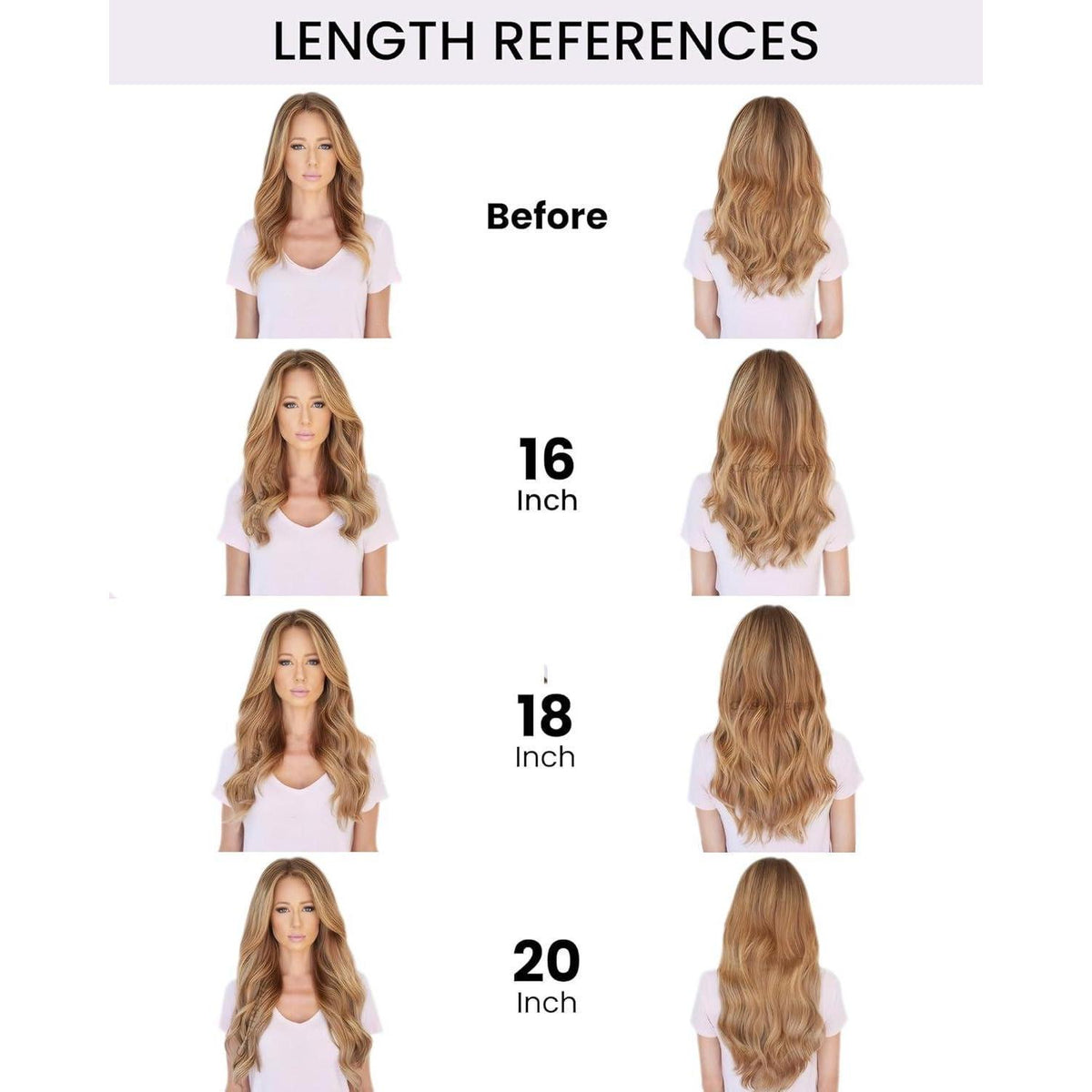 Echthaar Clip-in Extensions Braun Balayage 50cm