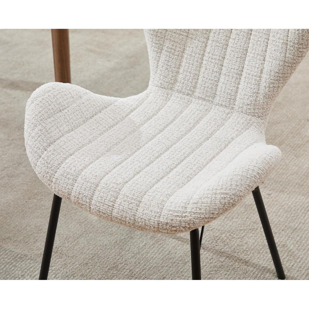 Esszimmerstühle 4er Set, Oatmeal Chenille Polsterstuhl