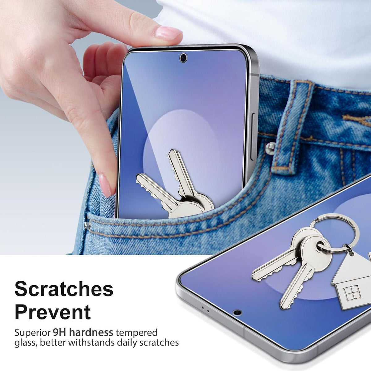 Panzerschutzglas für Samsung S25 FE mit Positionierhilfe