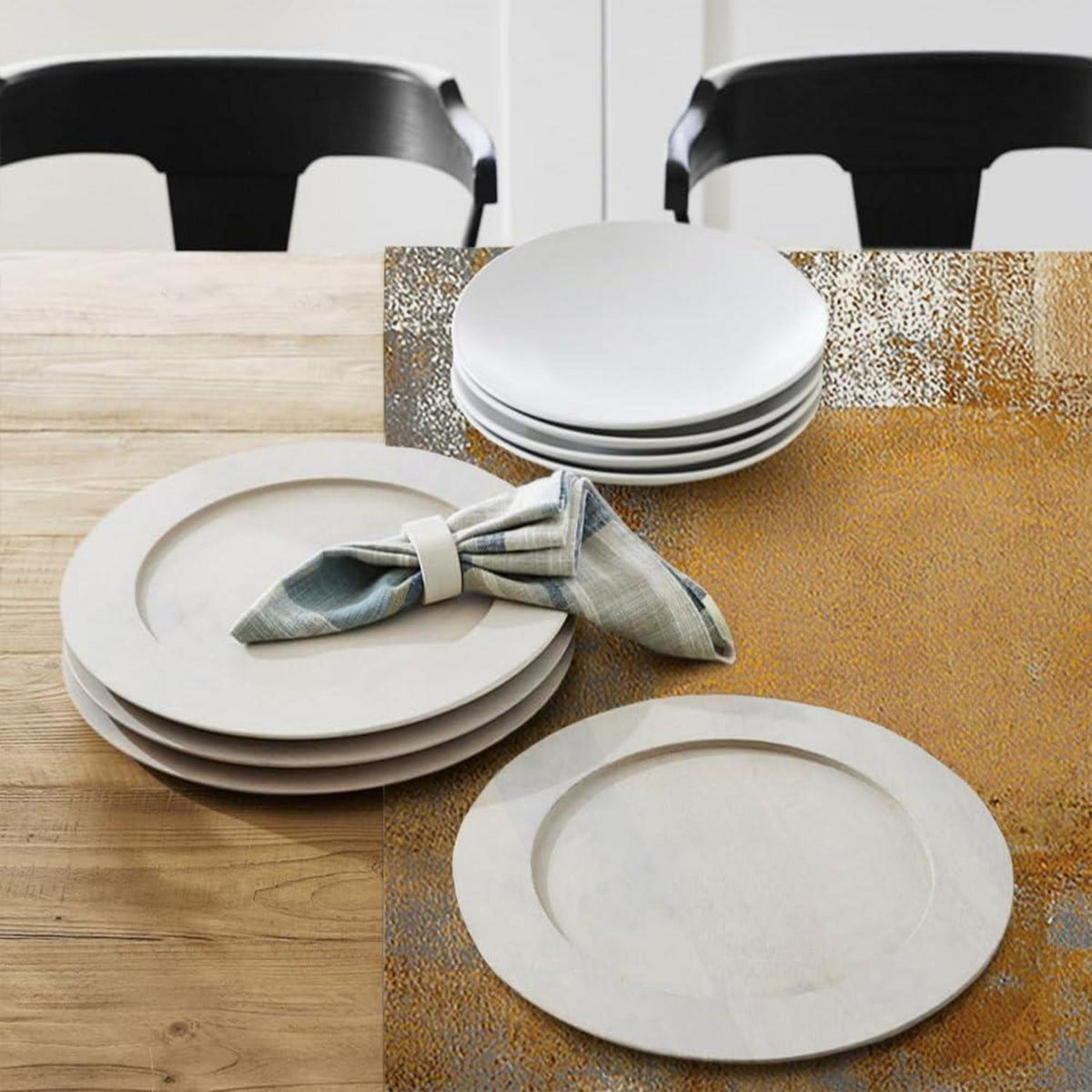 Tischdecke Braun Abwaschbar 100x100 cm – Modern & Landhausstil