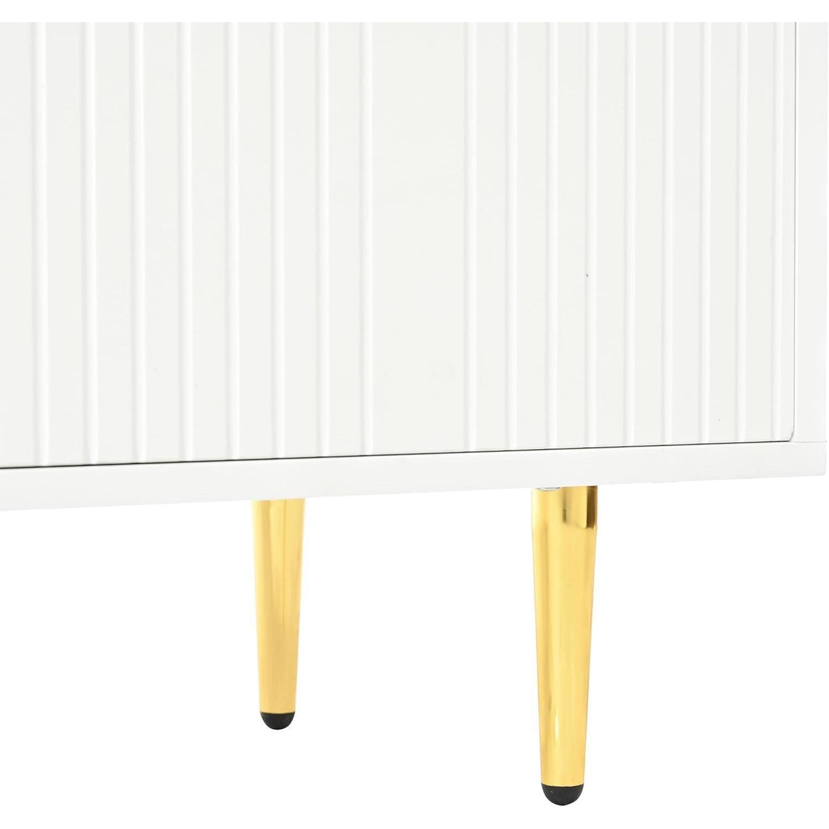 Sideboard mit 4 Türen – Weiß, 160x40x80 cm