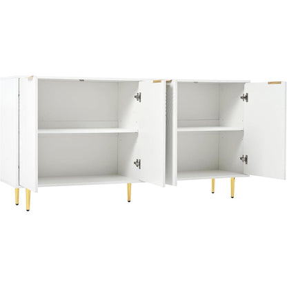 Sideboard mit 4 Türen – Weiß, 160x40x80 cm
