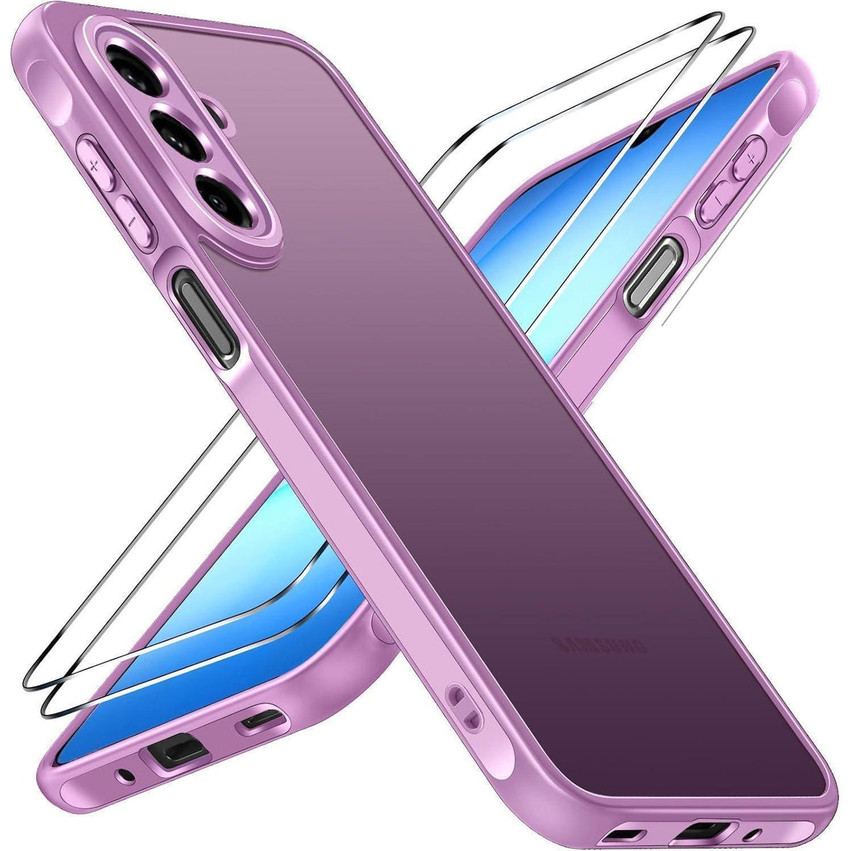 Schutzhülle mit Panzerglas für Samsung Galaxy A17 4G/5G Rosa