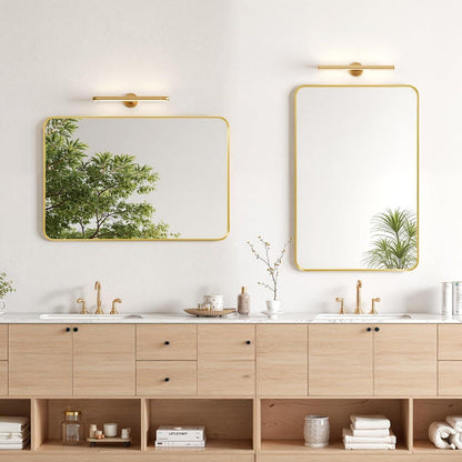 Goldener Wandspiegel 90x60cm – Modern & Elegant für Bad, Wohn- & Schlafzimmer