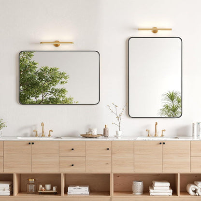 Wandspiegel Schwarz 100x75cm – Moderner Badezimmer Spiegel
