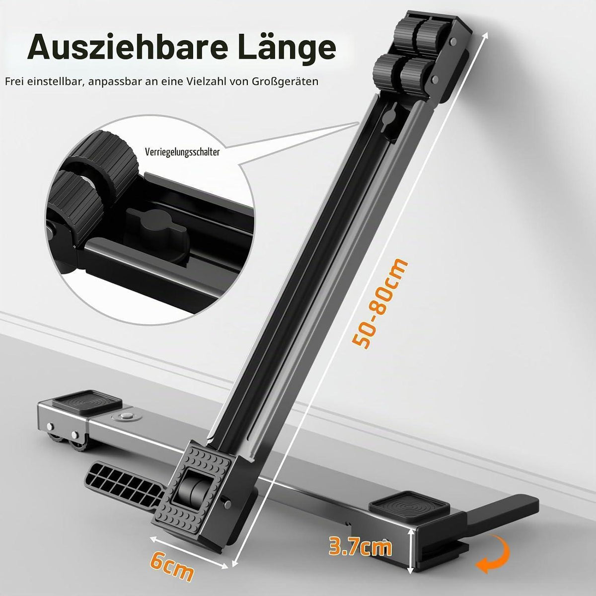 Waschmaschinen Rollen Untergestell verstellbar 50-80cm