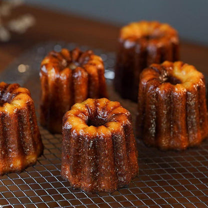 2x Silikonform für Mini Cannelé, 12 Hohlräume zum Backen