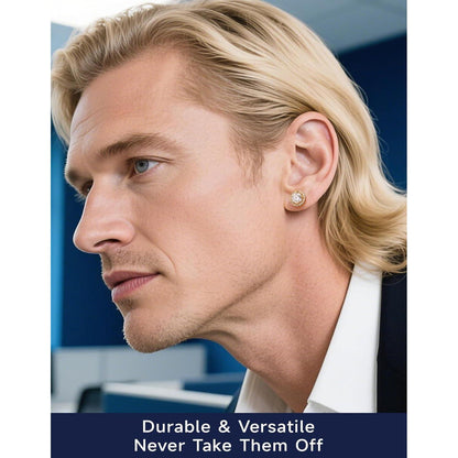 Goldene Moissanit Ohrstecker 585 - Funkelndes Damen Geschenk