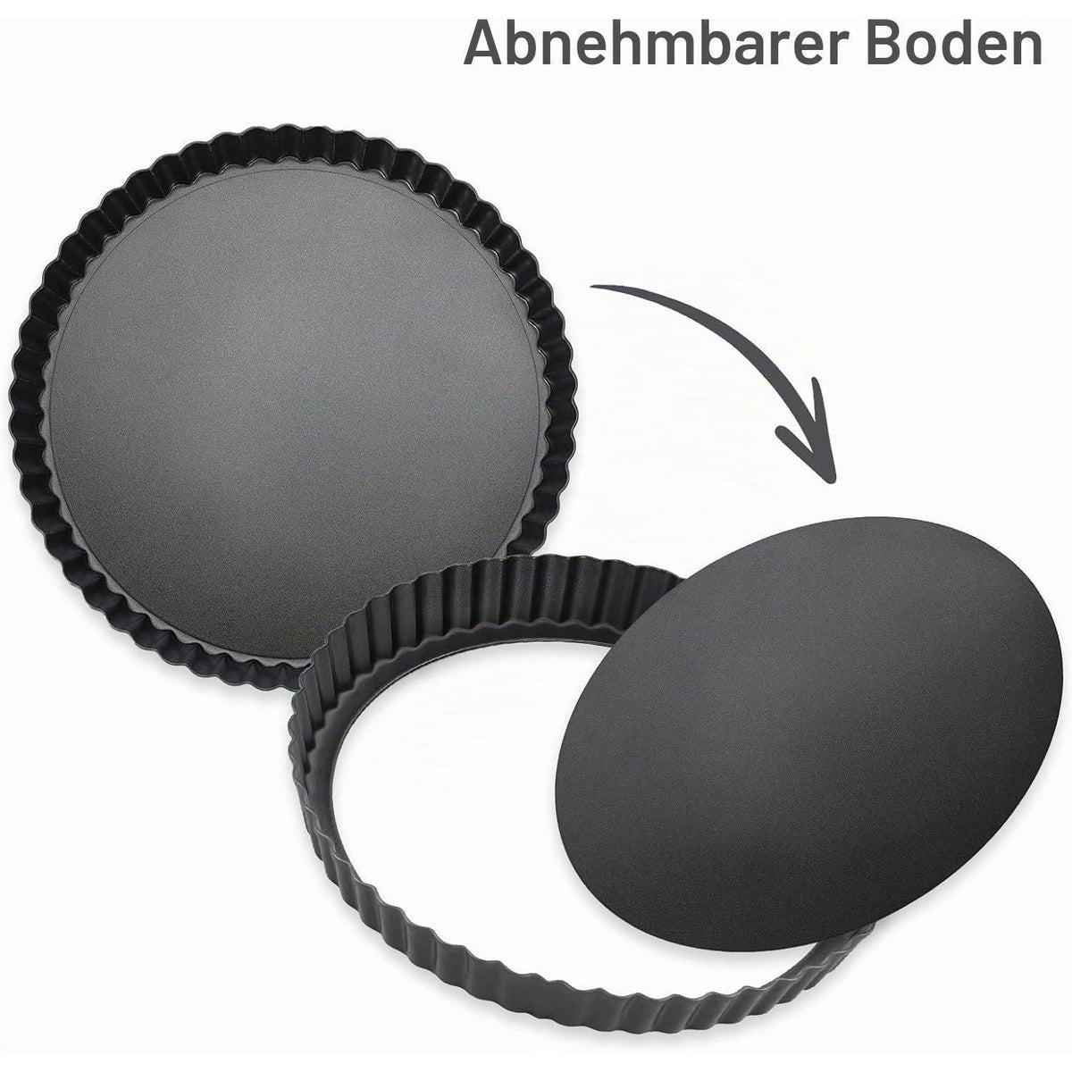 Quicheform Set | 2 Tarteformen mit Hebeboden (22+24cm)
