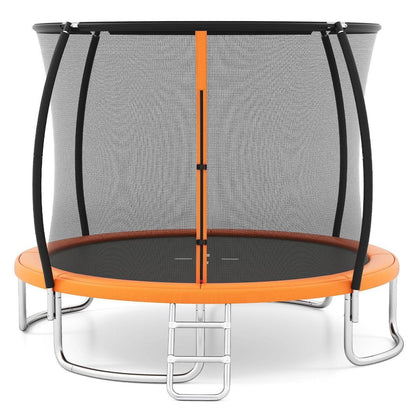 GYMAX Gartentrampolin 305cm mit Sicherheitsnetz & Leiter