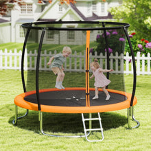 GYMAX Gartentrampolin 305cm mit Sicherheitsnetz & Leiter