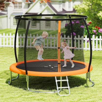 GYMAX Gartentrampolin 305cm mit Sicherheitsnetz & Leiter
