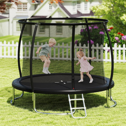 GYMAX Gartentrampolin 305cm mit Sicherheitsnetz & Leiter