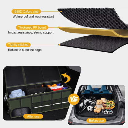 Kofferraum Organizer XL Grau – Faltbar & Wasserdicht