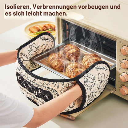 Doppelter Ofenhandschuh aus Baumwolle – Hitzebeständig & Komfortabel
