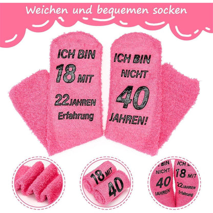Geschenkset 40. Geburtstag: Socken & Tragetasche für Frauen