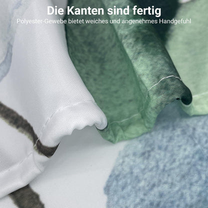 Duschvorhang Textil 160x160 cm Blatt, Wasserabweisend, Waschbar