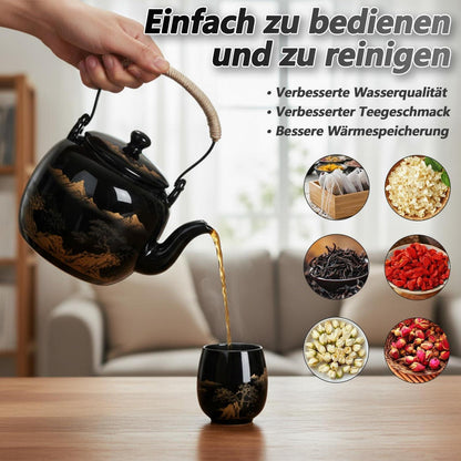 Japanisches Teeservice Set mit Teekanne & 6 Tassen