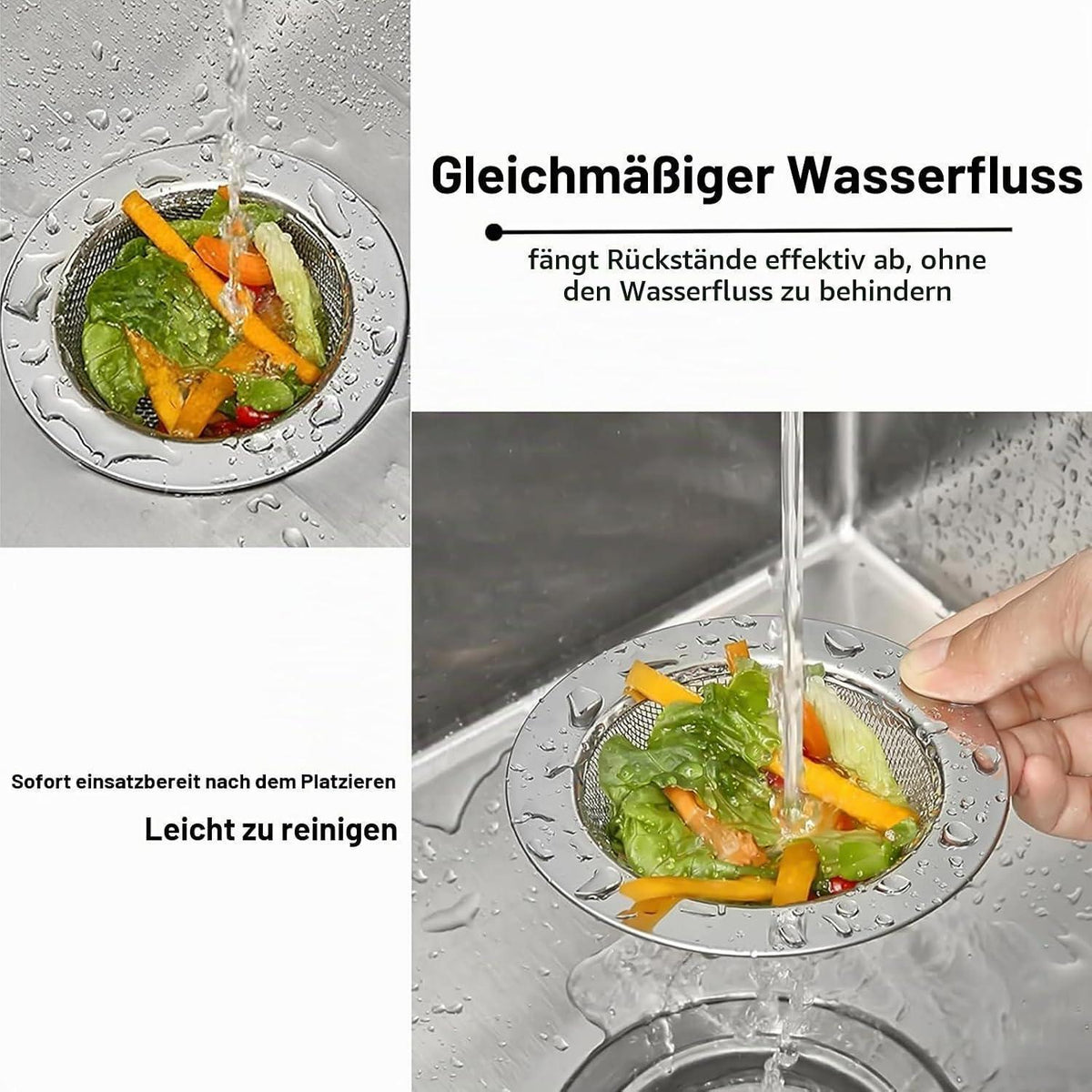 2x Abfluss Sieb Edelstahl – Feinmaschig & Verstopfungsschutz