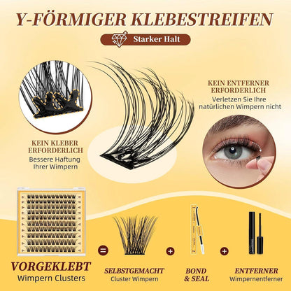 Selbstklebende Wimpern 120 Stück – Kein Kleber, Einfaches Auftragen