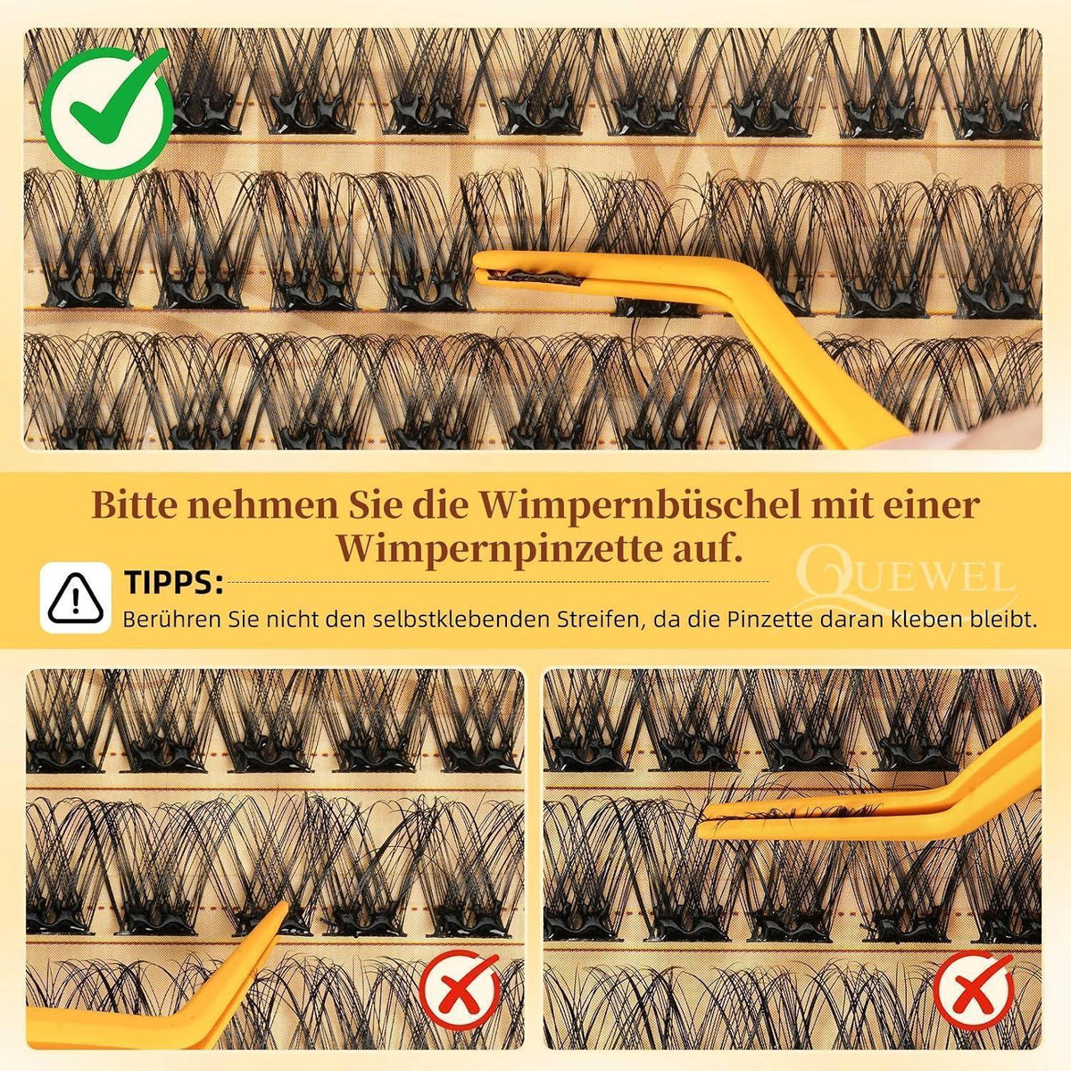 Selbstklebende Wimpern 120 Stück – Kein Kleber, Einfaches Auftragen