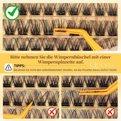 Selbstklebende Wimpern 120 Stück – Kein Kleber, Einfaches Auftragen
