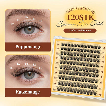 Selbstklebende Wimpern 120 Stück – Kein Kleber, Einfaches Auftragen