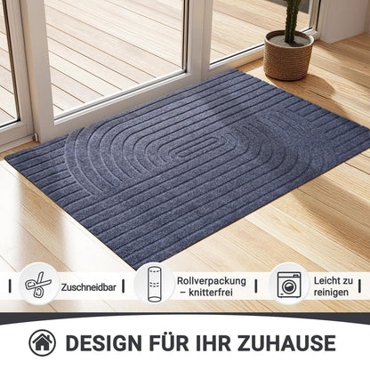 Fußmatte Grau 60x90cm - Rutschfest & Schmutzfang