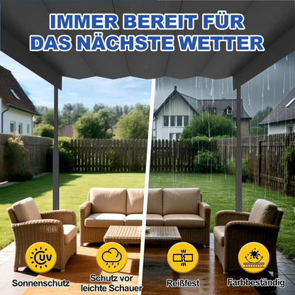 Verstellbare Pergola 3x4m – Terrassenüberdachung für Garten & Pool
