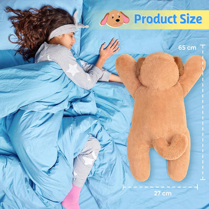 Gewichteter Kuscheltier Hund 65cm - Plüsch Kissen zum Kuscheln