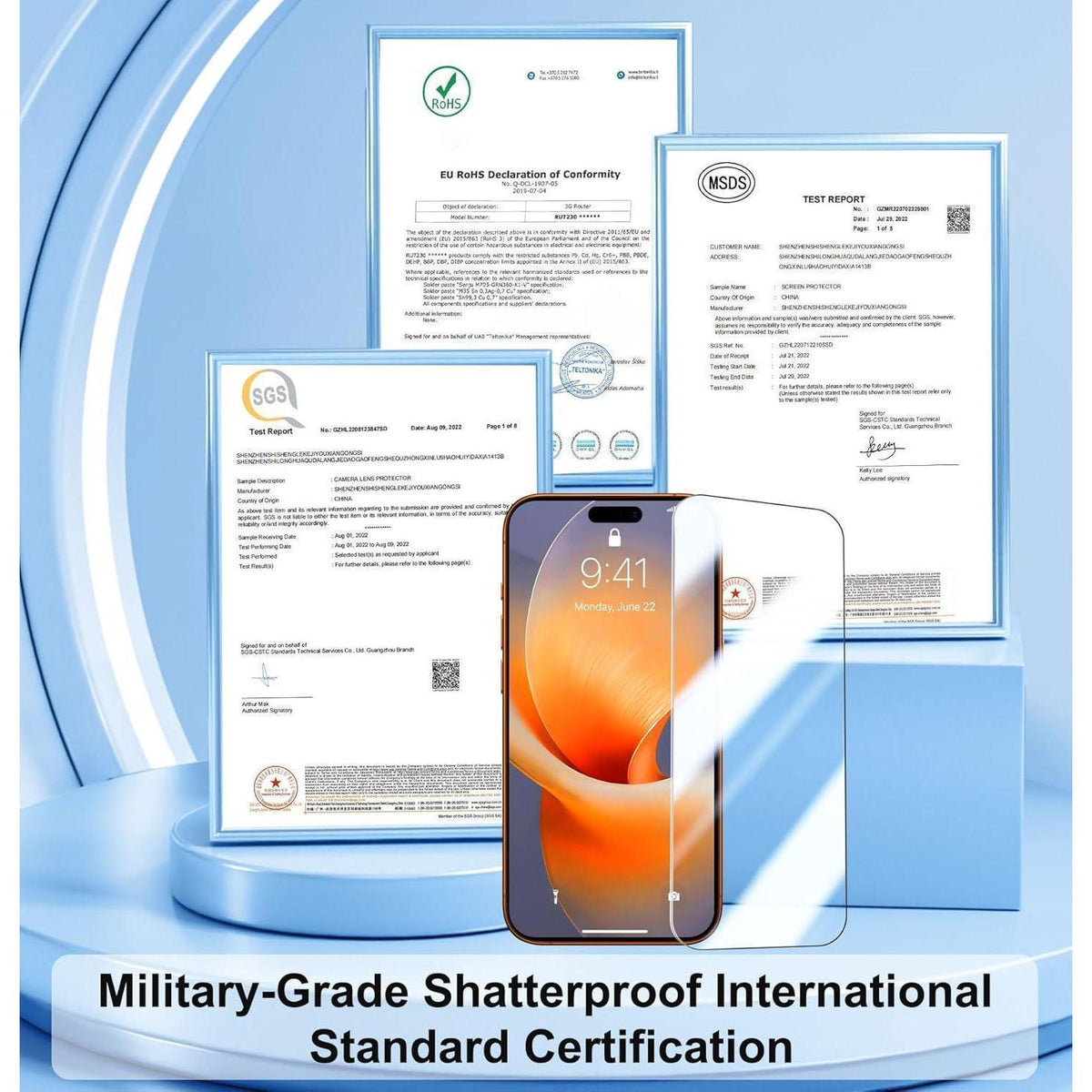 iPhone 17 Pro Max Panzerglas mit Kameraschutz, 3 Stück