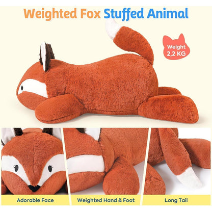 Gewichtetes Kuscheltier Fuchs 65cm - Plüschkissen zum Kuscheln