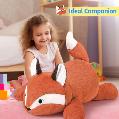 Gewichtetes Kuscheltier Fuchs 65cm - Plüschkissen zum Kuscheln