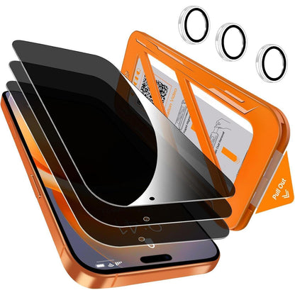Sichtschutzfolie iPhone 17 Pro Max mit Kameraschutz, 25° Anti-Spy