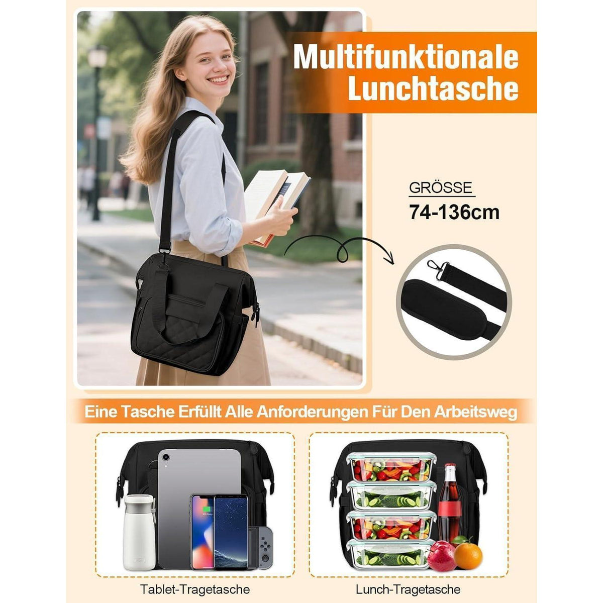 Kühltasche 20L – Wasserdichte Lunchtasche mit Fächern & Gurt