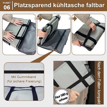 Kühltasche Grau – Groß, Robust & Vielseitig für Picknick & Alltag