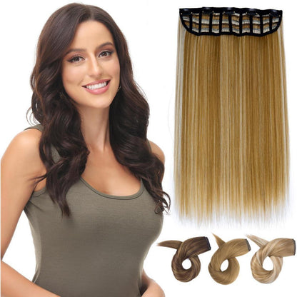 Haarverlängerung Clip-in Gerade Synthetik 40cm Dunkelblond/Blond