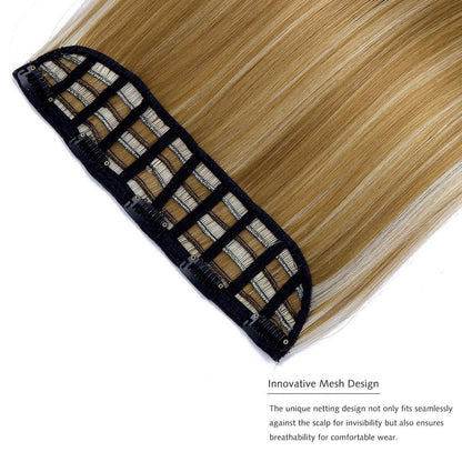 Haarverlängerung Clip-in Gerade Synthetik 40cm Dunkelblond/Blond