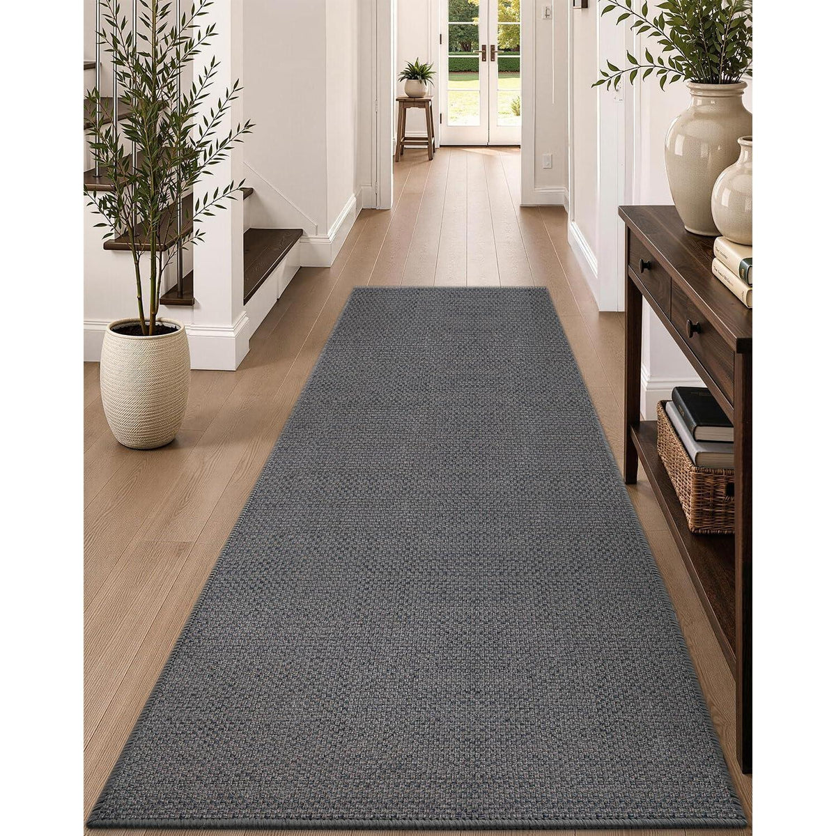 Schmutzfangmatte Grau 91x243cm - Fußmatte Innenbereich