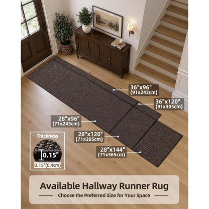 Schmutzfangmatte Braun 91x243cm - Fußmatte Innen für Küche & Flur