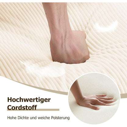 Extragroßer Ohrensessel Bouclé Beige – Komfortabler Loungesessel